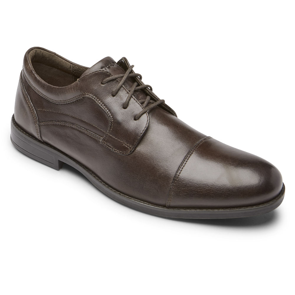 Oxfords Rockport Hombre Mexico - Mykel Cap Toe Marrom - YWGJK0816